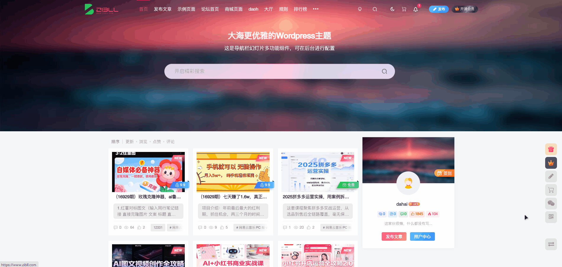 子比 – 前端管理员切号按钮 v2.0-WordPress主题模板-zibll子比主题